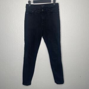 Banana Republic Womens Jeans Size 27 High Rise Skinny Leg Denim Black Casual